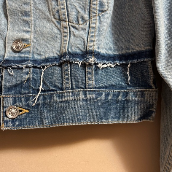 SLVRLAKE Rework Two-Tone Denim Jacket Washed In Valley NWOT - Picture 7 of 15
